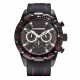RELOJ HUMMER DUBLIN CON CORREA NEGRA DE SILI, CAJA DE ACERO INOXIDABLE, CABALLERO