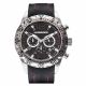 RELOJ HUMMER DUBLIN CON CORREA NEGRA DE SILI, CAJA DE ACERO INOXIDABLE, CABALLERO