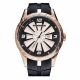 RELOJ HUMMER ZION CON CORREA NEGRA DE SILI, CAJA DE ACERO INOXIDABLE, CABALLERO