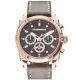 RELOJ HUMMER NIGHT CON CORREA MARRON DE CUERO, CAJA DE ACERO INOXIDABLE, DAMA