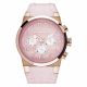 RELOJ HUMMER BELLA CON CORREA ROSADA DE SILI, CAJA DE ACERO INOXIDABLE, DAMA