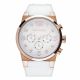 RELOJ HUMMER BELLA CON CORREA BLANCA DE SILI, CAJA DE ACERO INOXIDABLE, DAMA