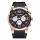 RELOJ HUMMER BELLA CON CORREA NEGRA DE SILI, CAJA DE ACERO INOXIDABLE, DAMA