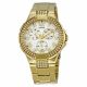 RELOJ GUESS CON CORREA DORADA DE ACERO INOXIDABLE, CAJA DE ACERO INOXIDABLE, DAMA