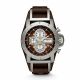 RELOJ FOSSIL CON CORREA MARRON DE CUERO, CAJA DE ACERO INOXIDABLE, CABALLERO