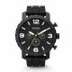 RELOJ FOSSIL CON CORREA NEGRA DE SILI, CAJA DE ACERO INOXIDABLE, CABALLERO