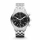 RELOJ FOSSIL CON CORREA PLATEADA DE ACERO INOXIDABLE, CAJA DE ACERO INOXIDABLE, CABALLERO