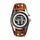 RELOJ FOSSIL CON CORREA MARRON DE CUERO, CAJA DE ACERO INOXIDABLE, CABALLERO