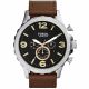 RELOJ FOSSIL CON CORREA MARRON DE CUERO, CAJA DE ACERO INOXIDABLE, CABALLERO