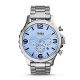 RELOJ FOSSIL CON CORREA PLATEADA DE ACERO INOXIDABLE, CAJA DE ACERO INOXIDABLE, CABALLERO