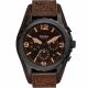 RELOJ FOSSIL CON CORREA MARRON DE CUERO, CAJA DE ACERO INOXIDABLE, CABALLERO