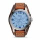 RELOJ FOSSIL CON CORREA MARRON DE CUERO, CAJA DE ACERO INOXIDABLE, CABALLERO