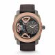RELOJ FOSSIL CON CORREA MARRON DE CUERO, CAJA DE ACERO INOXIDABLE, CABALLERO