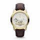 RELOJ FOSSIL CON CORREA MARRON DE CUERO, CAJA DE ACERO INOXIDABLE, CABALLERO
