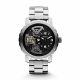 RELOJ FOSSIL CON CORREA PLATEADA DE ACERO INOXIDABLE, CAJA DE ACERO INOXIDABLE, CABALLERO