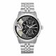 RELOJ FOSSIL CON CORREA PLATEADA DE ACERO INOXIDABLE, CAJA DE ACERO INOXIDABLE, CABALLERO