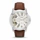 RELOJ FOSSIL CON CORREA MARRON DE CUERO, CAJA DE ACERO INOXIDABLE, CABALLERO