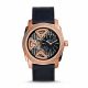 RELOJ FOSSIL CON CORREA AZUL DE CUERO, CAJA DE ACERO INOXIDABLE, CABALLERO