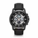 RELOJ FOSSIL CON CORREA NEGRA DE CUERO, CAJA DE ACERO INOXIDABLE, CABALLERO