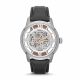 RELOJ FOSSIL CON CORREA NEGRA DE CUERO, CAJA DE ACERO INOXIDABLE, CABALLERO