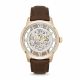 RELOJ FOSSIL CON CORREA MARRON DE CUERO, CAJA DE ACERO INOXIDABLE, CABALLERO