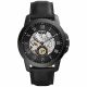 RELOJ FOSSIL CON CORREA NEGRA DE CUERO, CAJA DE ACERO INOXIDABLE, CABALLERO