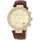 RELOJ MICHAEL KORS CON CORREA MARRON DE CUERO, CAJA DE ACERO INOXIDABLE, DAMA