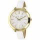 RELOJ MICHAEL KORS CON CORREA BLANCA DE CUERO, CAJA DE ACERO INOXIDABLE, DAMA