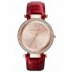 RELOJ MICHAEL KORS CON CORREA ROJA DE CUERO, CAJA DE ACERO INOXIDABLE, DAMA