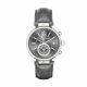 RELOJ MK CON CORREA GRIS DE CUERO, CAJA DE ACERO INOXIDABLE, DAMA