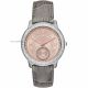 RELOJ MK CON CORREA BEIGE DE CUERO, CAJA DE ACERO INOXIDABLE, DAMA