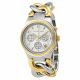RELOJ MICHAEL KORS  CORREA PLATEADA DORADA DE ACERO INOXIDABLE, CAJA DE ACERO INOXIDABLE, DAMA