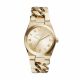 RELOJ MK CON CORREA DORADA DE ACERO INOXIDABLE, CAJA DE ACERO INOXIDABLE, DAMA