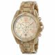 RELOJ MK CON CORREA BEIGE DE RESINA, CAJA DE ACERO INOXIDABLE, DAMA