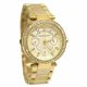 RELOJ MICHAEL KORS CON CORREA DORADA DE ACERO INOXIDABLE Y RESINA BEIGE, CAJA DE ACERO INOXIDABLE, DAMA