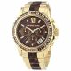 RELOJ MICHAEL KORS CON CORREA DORADO CONTORTUGA DE ACERO INOXIDABLE, CAJA DE ACERO INOXIDABLE, DAMA