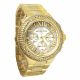 RELOJ MICHAEL KORS CON CORREA DORADA DE ACERO INOXIDABLE Y RESINA BEIGE, CAJA DE ACERO INOXIDABLE, DAMA