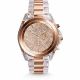 RELOJ MICHAEL KORS CON CORREA DORADO CETATO DE ACERO INOXIDABLE, CAJA DE ACERO INOXIDABLE, DAMA