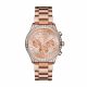 RELOJ MK CON CORREA ORO ROSA DE ACERO INOXIDABLE, CAJA DE ACERO INOXIDABLE, DAMA