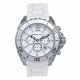 RELOJ MICHAEL KORS CON CORREA BLANCA DE SILI, CAJA DE ACERO INOXIDABLE, UNISEX