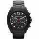 RELOJ MK CON CORREA NEGRA DE ACERO INOXIDABLE, CAJA DE ACERO INOXIDABLE, CABALLERO