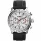 RELOJ MICHAEL KORS CON CORREA NEGRA DE SILI, CAJA DE ACERO INOXIDABLE, CABALLERO