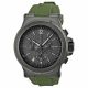 RELOJ MICHAEL KORS CON CORREA VERDE DE SILI, CAJA DE ACERO INOXIDABLE, CABALLERO