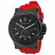 RELOJ MICHAEL KORS CON CORREA ROJA DE SILI, CAJA DE ACERO INOXIDABLE, CABALLERO