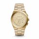 RELOJ MK CON CORREA DORADA DE ACERO INOXIDABLE, CAJA DE ACERO INOXIDABLE, CABALLERO