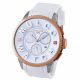 RELOJ MULCO MWATCH CON CORREA BLANCA DE SILI, CAJA DE ACERO INOXIDABLE, DAMA