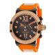 RELOJ MULCO NUIT CON CORREA NARANJA DE SILI, CAJA DE ACERO INOXIDABLE, DAMA