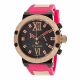 RELOJ MULCO NUIT CON CORREA FUCSIA DE SILI, CAJA DE ACERO INOXIDABLE, DAMA