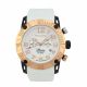 RELOJ MULCO ILUSION CON CORREA BLANCA DE SILI, CAJA DE ACERO INOXIDABLE, DAMA