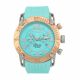 RELOJ MULCO ILUSION CON CORREA TURQUESA DE SILI, CAJA DE ACERO INOXIDABLE, DAMA